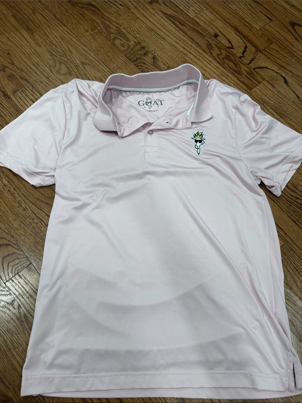 GOAT USA Performance Men's Polo Shirt - Light Pink Size Small